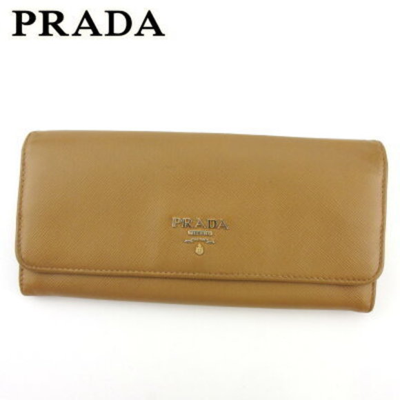 Prada long Wallet brown Saffiano leather - Picture 1 of 6